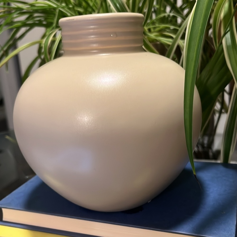 Haeger Pottery Vase 1993 Pottery Cream Organic Modern Retro Boho MCM Vintage - Picture 5 of 8
